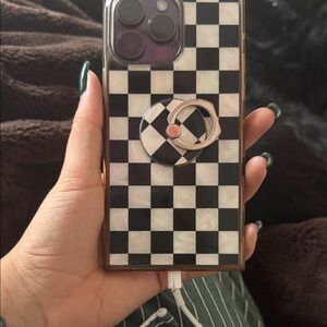 Flaunt Mother of Pearl Checkered IPhone 14 Pro-Max case